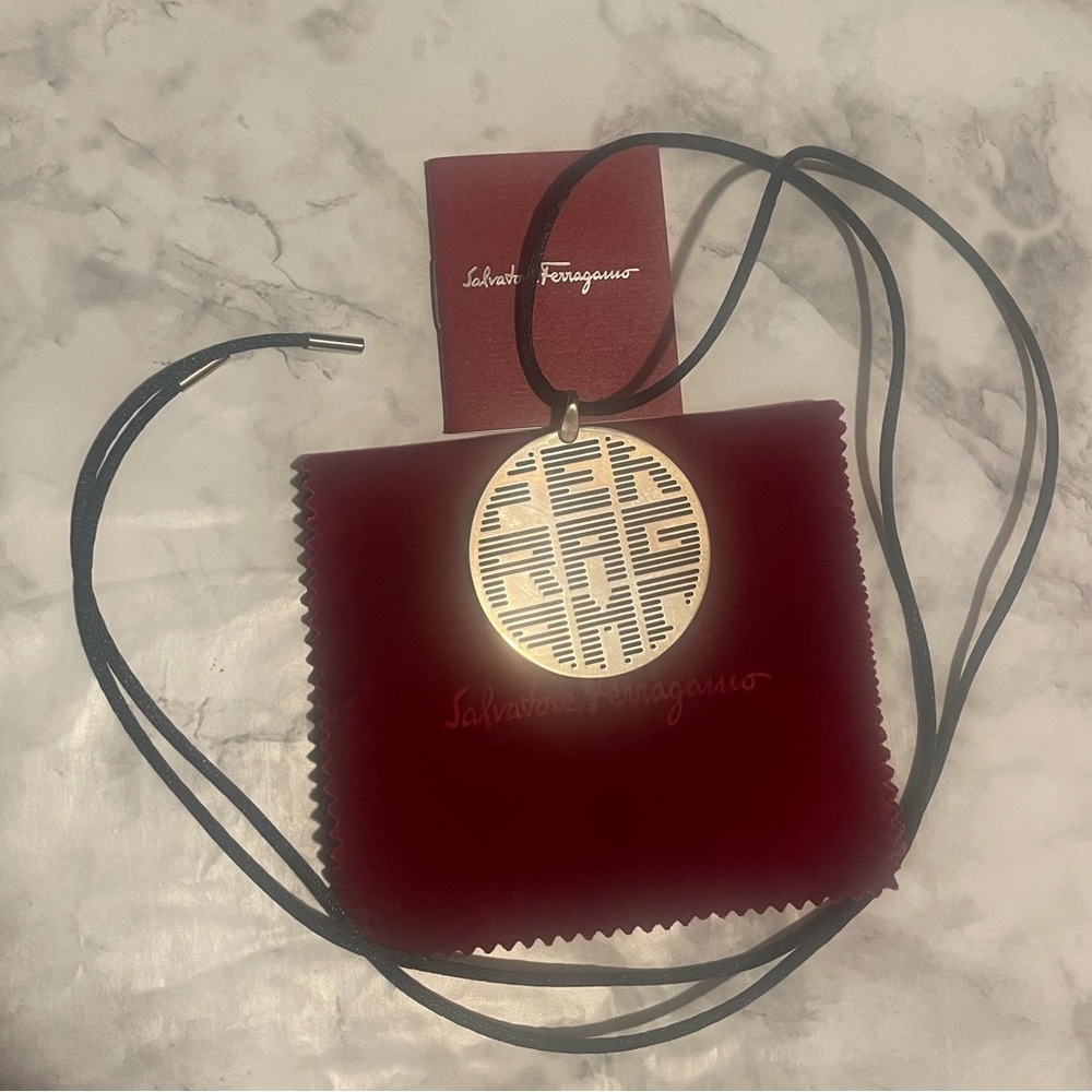 Salvatore Ferragamo Futurista Pendant Sterling Silver